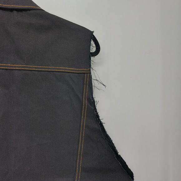 Rebel Reaper Clothing Co Denim Vest Cut off Sleeves Cotton L - Picture 12 of 16